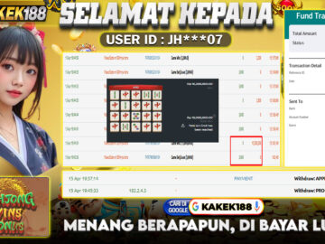 KAKEK188 di Game Slot Mahjong Wins Bonus RP.15.000.000 LUNAS bukti-13